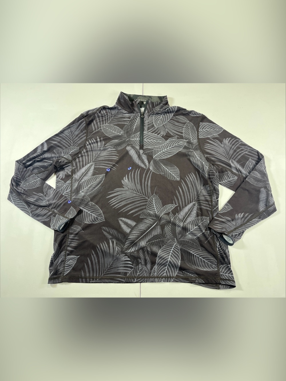 Greyson Quarter Zip 1/4 Shepherd Tropical Print Wolf Golf Shady Canyon Men’s XL